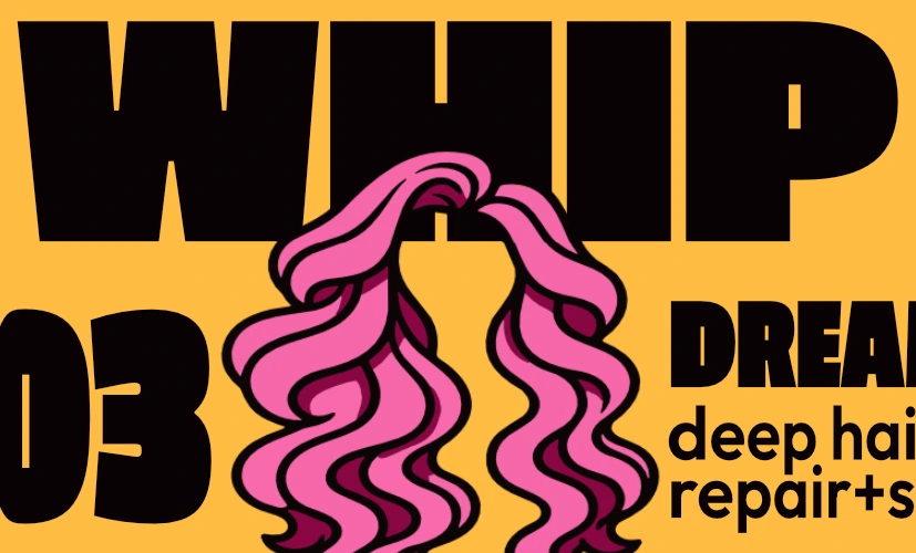 flat label artwork for dream cream hair mask