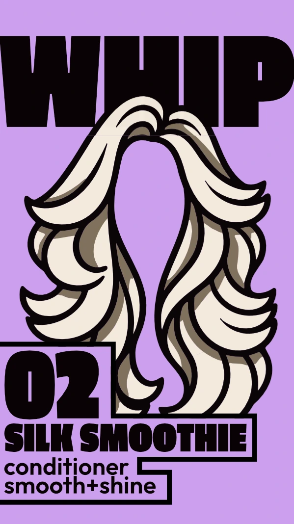 flat label artwork for silk smoothie conditioner